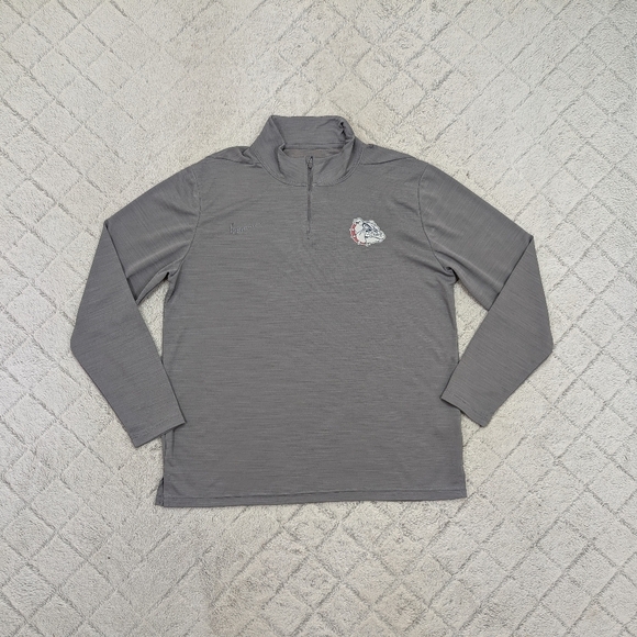 Nike Jacket Mens XL Gray Intensity ¼ Zip Pullover Top Gonzaga Bulldogs Light - Picture 1 of 8